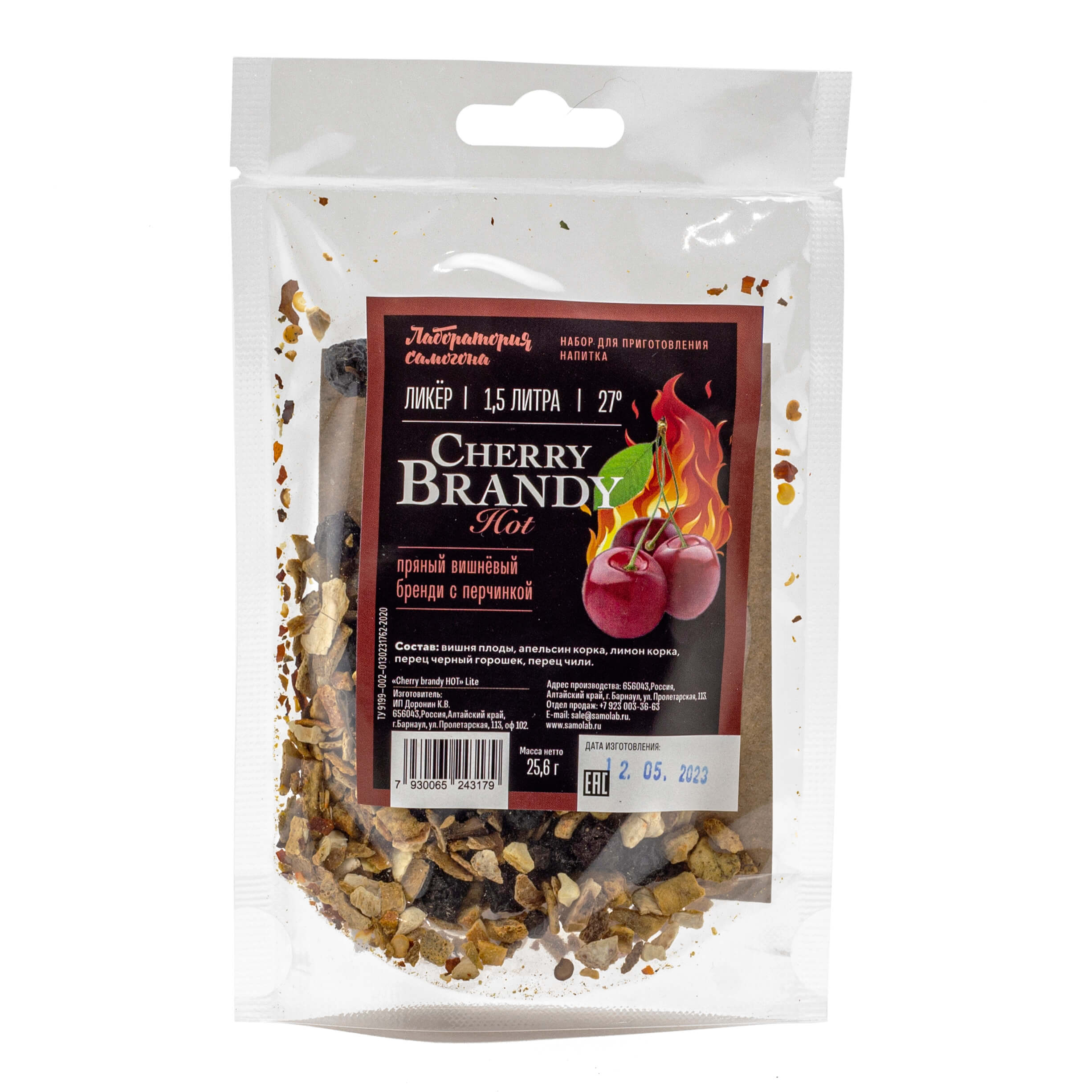 Cherry brandy HOT ликер Лаборатория самогона, набор для настойки