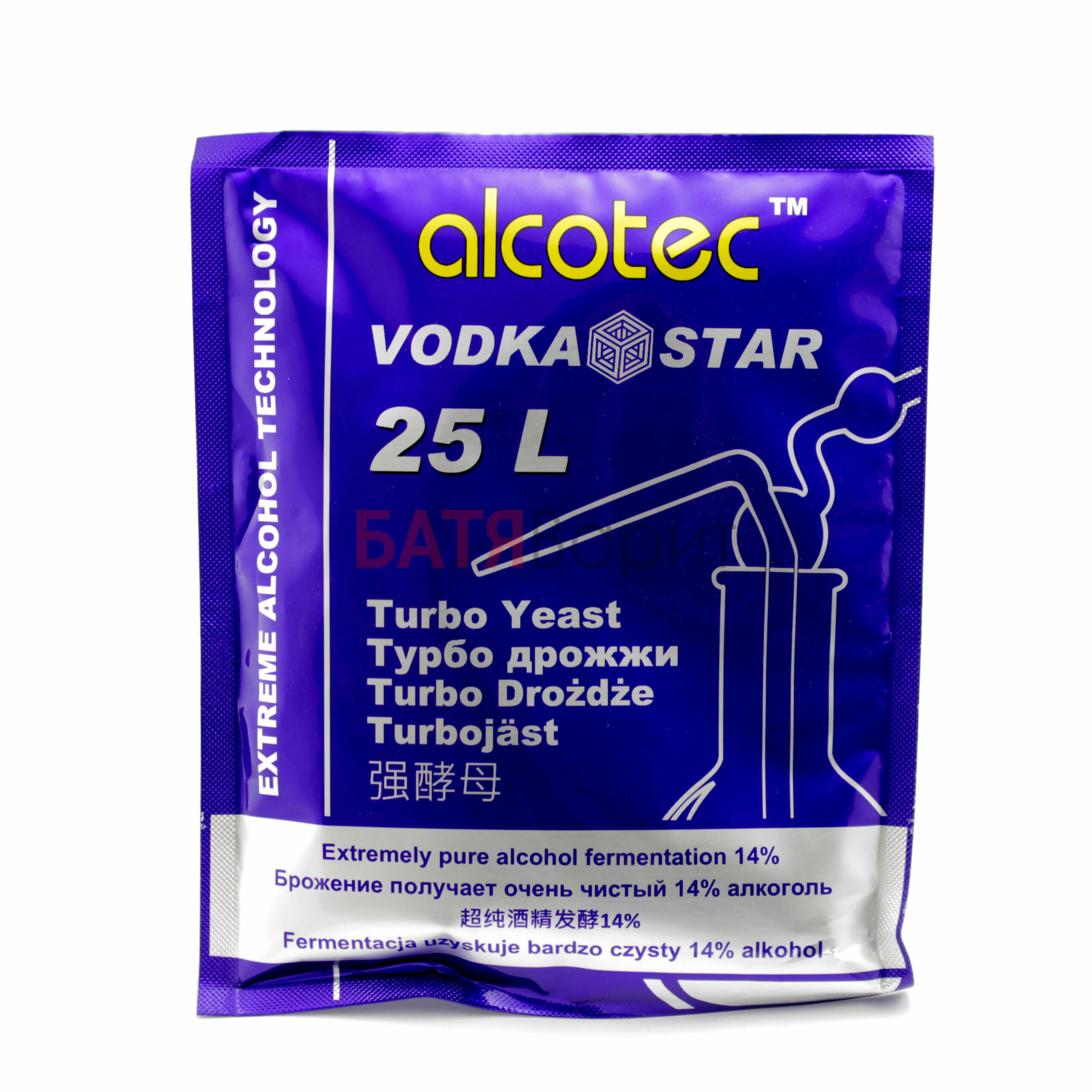 Турбо дрожжи Alcotec Vodka Star, 66г