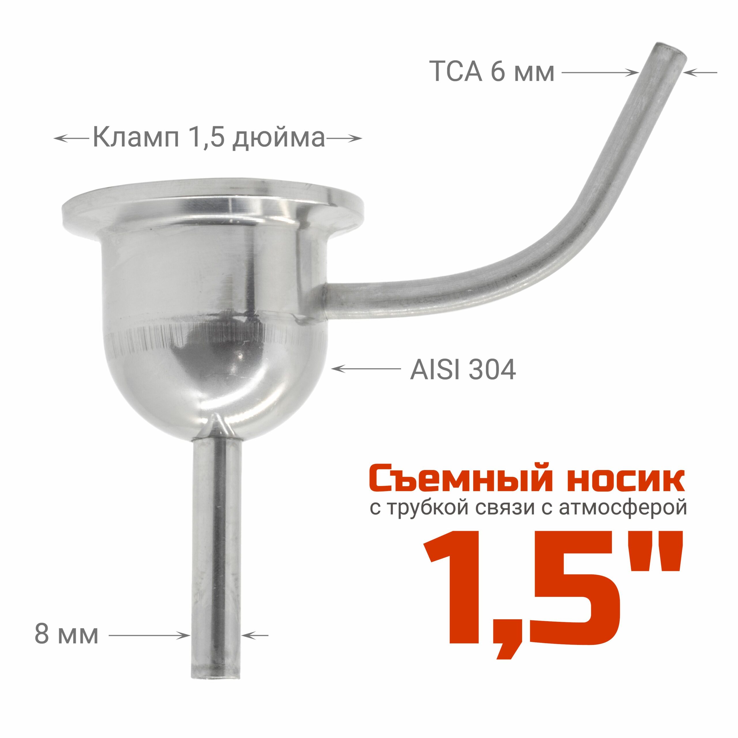 Съемный носик 1,5 дюйма